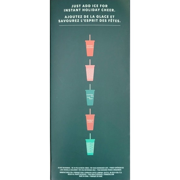 Starbucks Holiday 2019 Reusable Cold Cups NWT - Picture 3 of 4